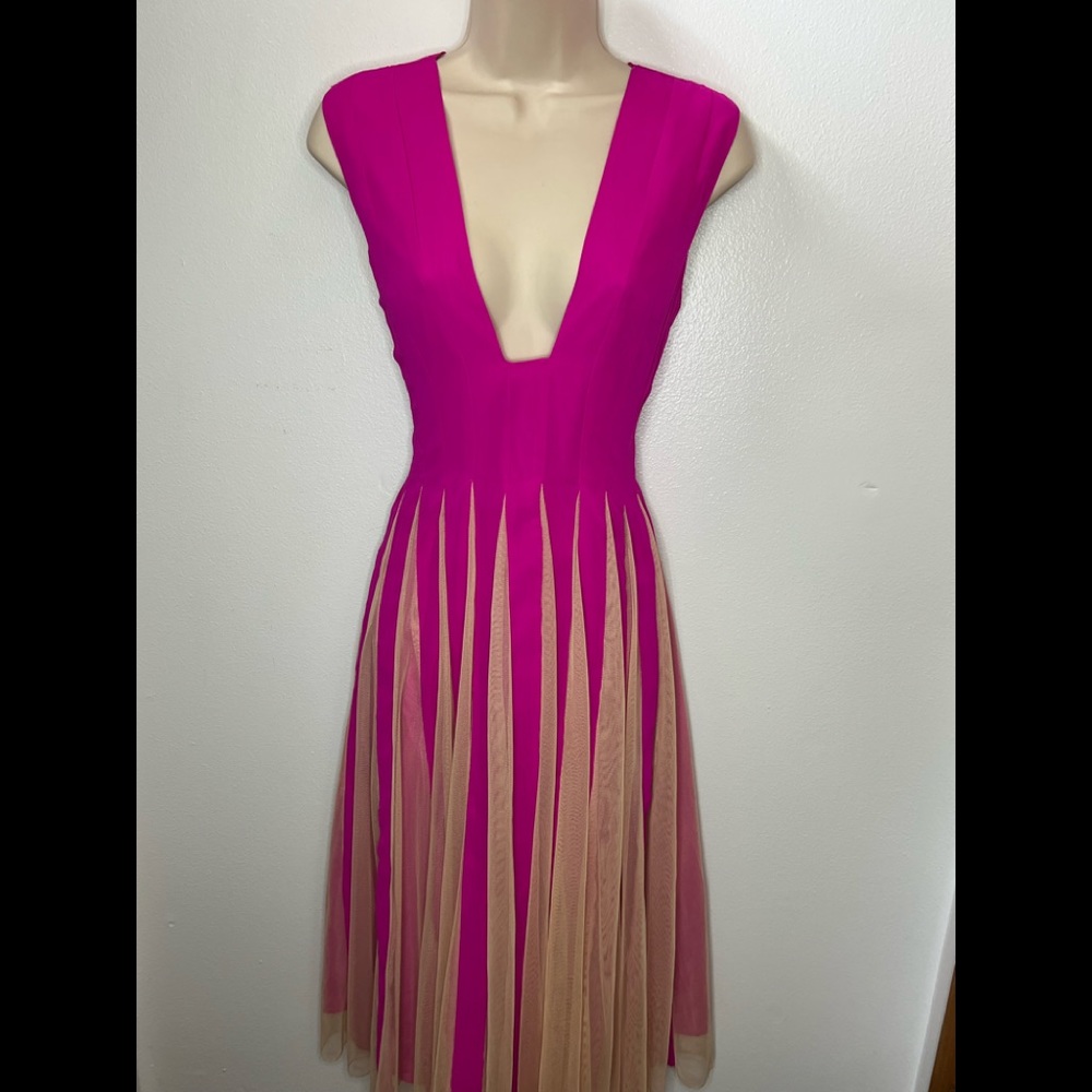 ASOS hot pink midi dress size US 6 (petite)